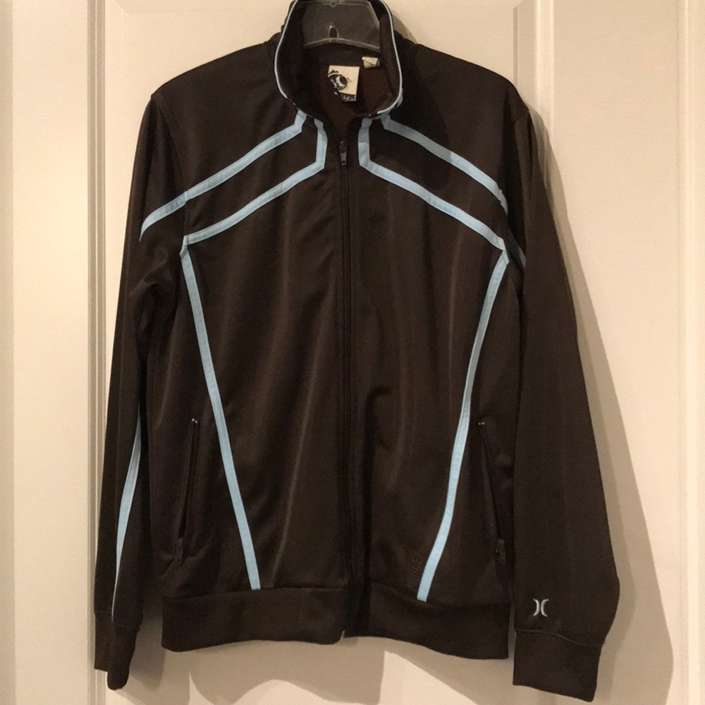 Hurley jacket medium brown and light blue stripe
